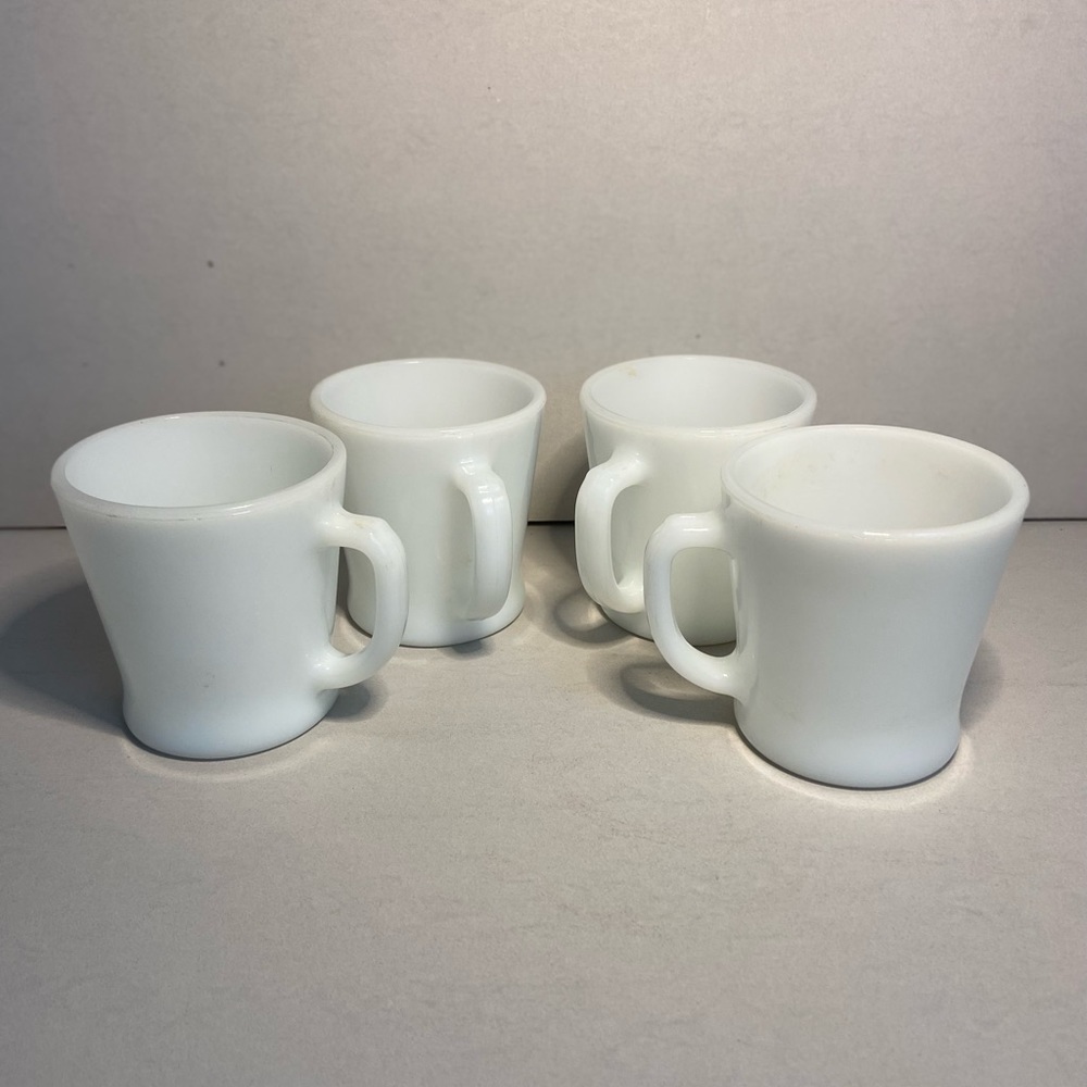 Anchor Hocking White Cups - Set of 4